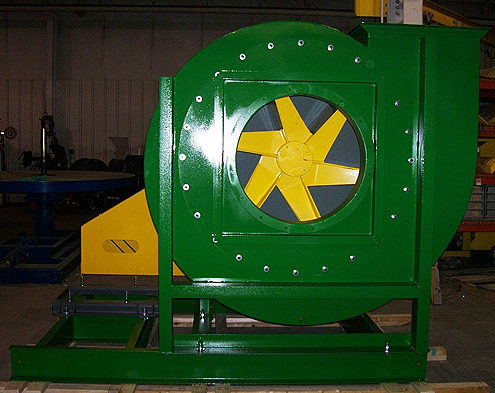 Industrial Exhauster Radial Open Centrifugal Industrial Fan JD Green Paint