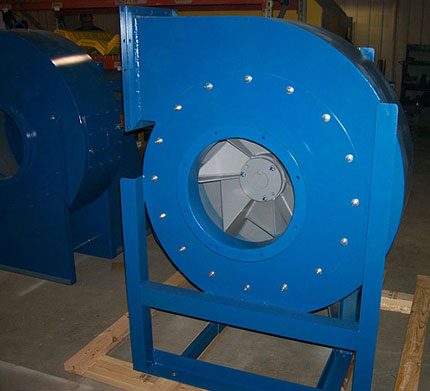 Industrial Exhauster Radial Wool Type Centrifugal Industrial Fan Fibrous Material Arrangement 4 Blue Paint