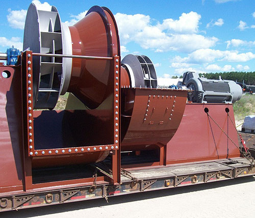 Radial Tip Series Centrifugal Industrial Fan Arrangement 8 on Flatbed