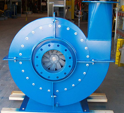 Turbo Radial Open Wheel High Pressure Blower Blue