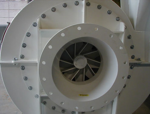 Turbo Radial Open Wheel High Pressure Blower White